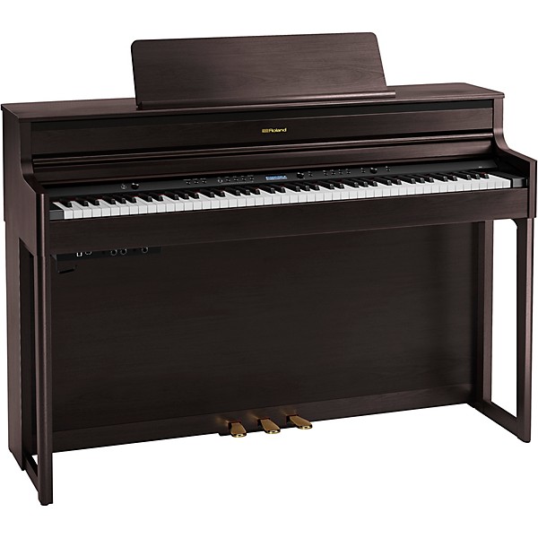 Roland HP704 Digital Upright Piano With Bench Dark Rosewood - Image 2