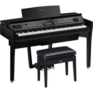 Yamaha Clavinova CVP-909 Digital Piano With Counterweight Keyboard and Bench Matte Black