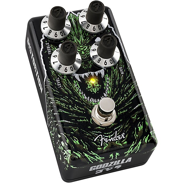 Fender Godzilla Distortion Pedal - Black and Green - Image 4