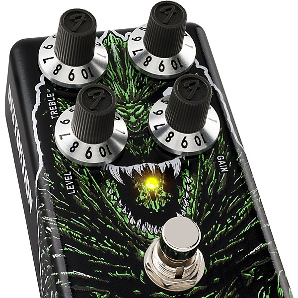 Fender Godzilla Distortion Pedal - Black and Green - Image 8