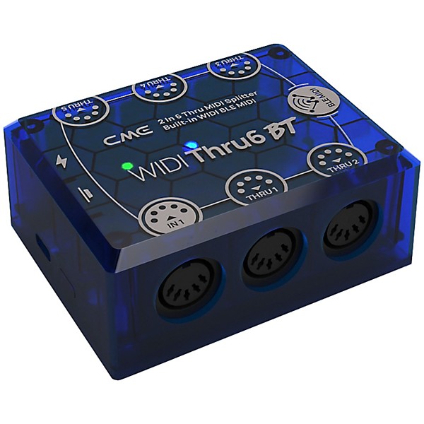 CME WIDI Thru6 BT Hybrid MIDI Thru/Splitter Box - Image 2